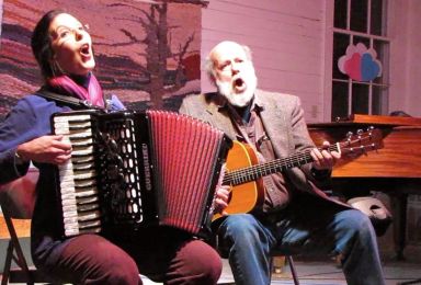 Singing "Maple Sweet" at the Nelson Town Hall. Singing "Maple Sweet" at the Nelson Town Hall.