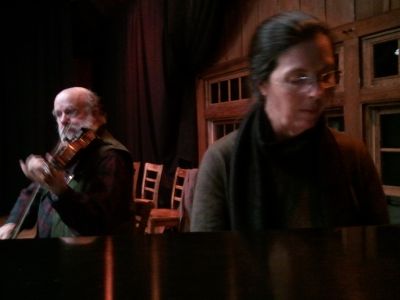 Playing for the Saturday night contra dance at the John C. Campbell Folk School. Playing for the Saturday night contra dance at the John C. Campbell Folk School.